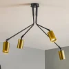 EMIBIG LIGHTING Loftlamper > Loftlampe Verno 4 Black i sort og guld