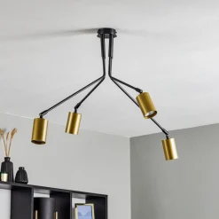 EMIBIG LIGHTING Loftlamper > Loftlampe Verno 4 Black i sort og guld