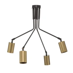 EMIBIG LIGHTING Loftlamper > Loftlampe Verno 4 Black i sort og guld