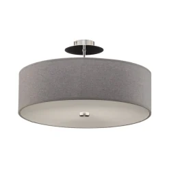 Nowodvorski Lighting Loftlamper|Loftlamper > Loftlampe Viviane med tekstilskærm, grå