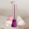 Loftlamper ^ TK Lighting Loftlampe Wire Kids 5 lyskilder, hvid/pink/violet