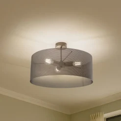 Domiluce Loftlamper > Loftlampe Zofia, kaffebrun, metal, Ø 50 cm, 3 lyskilder, E27