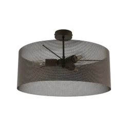 Domiluce Loftlamper > Loftlampe Zofia, kaffebrun, metal, Ø 50 cm, 3 lyskilder, E27