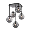 JUST LIGHT. GmbH Loftlamper|Loftlamper > Loftslampe Big Widow, glaskugler, fem flammer
