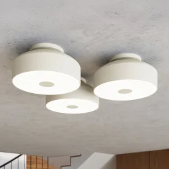 Loftlamper|Loftlamper ^ SOLLUX LIGHTING Loftslampe CLARO, beige, Ø 30 cm, metal, 4 x E27