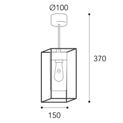 Udendørs Loftlamper ^ Moretti Luce Loftslampe Cubic³ 3367 messing antik/klar