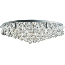 Searchlight Loftlamper > Loftslampe Hanna krom glas krystal kugler 80 cm