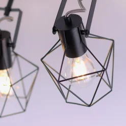 JUST LIGHT. GmbH Loftlamper > Loftslampe Jaro justerbar sort/træ 2-lys