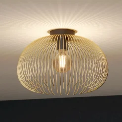 EGLO Loftlamper > Loftslampe Venezuela, skærm lavet af gyldne stænger