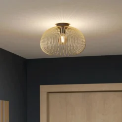 EGLO Loftlamper > Loftslampe Venezuela, skærm lavet af gyldne stænger
