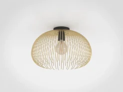 EGLO Loftlamper > Loftslampe Venezuela, skærm lavet af gyldne stænger