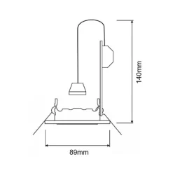 Indbygningsspots|Spotlights ^ Deko-Light Loftsmonteret ring GU10 uden pære, kobber