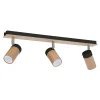 Eko-Light Spotlights > Loftspot Baron, 3 lyskilder, sort/træ