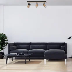 Eko-Light Spotlights > Loftspot Baron, 3 lyskilder, sort/træ