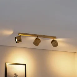Loftlamper|Loftlamper ^ Argon Loftspot Chloe justerbar, 3 lyskilder, stål messingfarvet