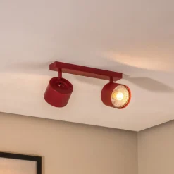Argon Loftlamper|Loftlamper > Loftspot Chloe justerbar med 2 lyskilder, rød