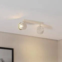 Loftlamper|Loftlamper ^ Argon Loftspot Chloe justerbar med 2 lyskilder, beige