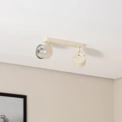 Loftlamper|Loftlamper ^ Argon Loftspot Chloe justerbar med 2 lyskilder, beige