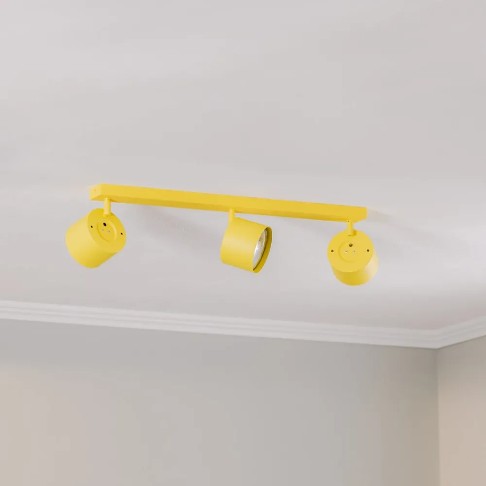 Loftlamper|Loftlamper ^ Argon Loftspot Chloe justerbar med 3 lyskilder, gul