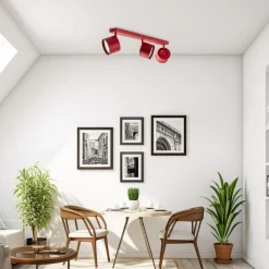 Argon Gang|Loftlamper > Loftspot Chloe justerbar med 3 lyskilder, rød