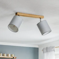 Loftlamper|Spotlights ^ BRITOP Loftspot Corralee, grå, 2 lyskilder