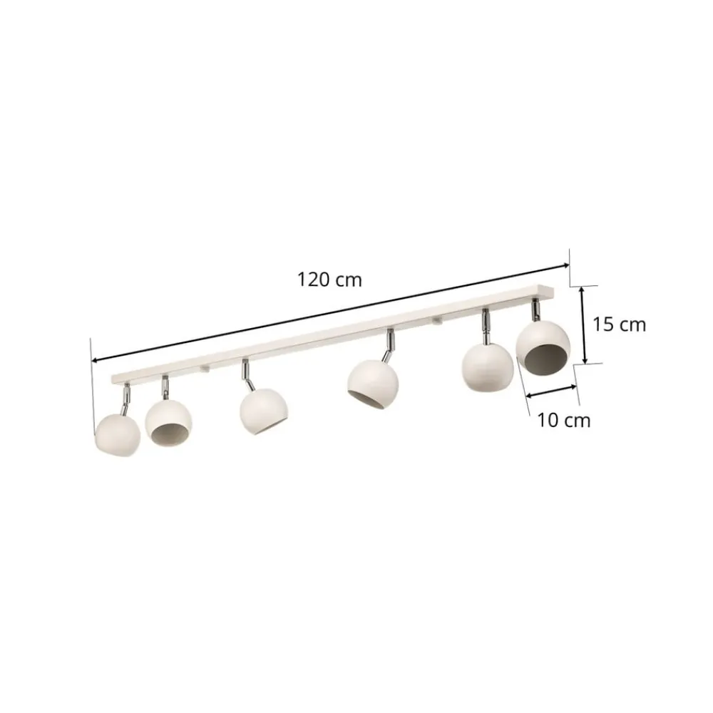 Loftlamper|Spotlights ^ SOLLUX LIGHTING Loftspot Flame, hvid, 6 lyskilder
