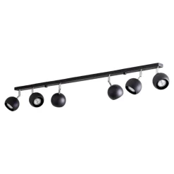 SOLLUX LIGHTING Loftlamper|Spotlights > Loftspot Flame, sort, 6 lyskilder