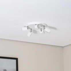 Luminex Loftlamper|Pendellamper > Loftspot Fun, hvid, Ø 30 cm, justerbar, GU10