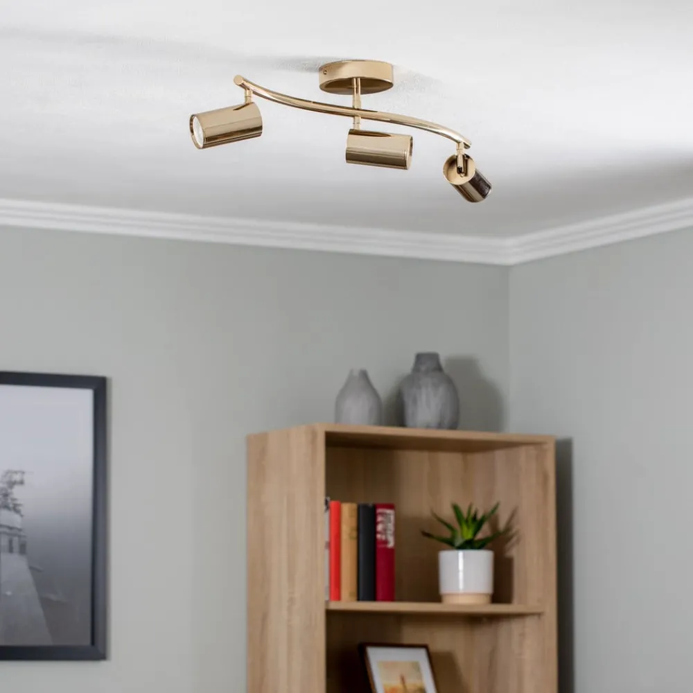 Lucea Loftlamper|Spotlights > Loftspot, guld, 3 lyskilder