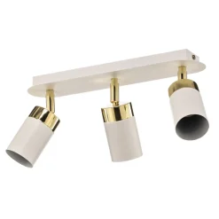Eko-Light Loftlamper|Spotlights > Loftspot Joker, hvid/guld, 3 lyskilder