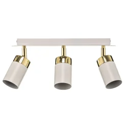 Eko-Light Loftlamper|Spotlights > Loftspot Joker, hvid/guld, 3 lyskilder