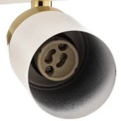 Eko-Light Loftlamper|Spotlights > Loftspot Joker, hvid/guld, 3 lyskilder