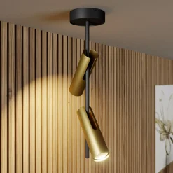 SIGMA Spotlights > Loftspot Leda 2, 2 lyskilder, sort-guld