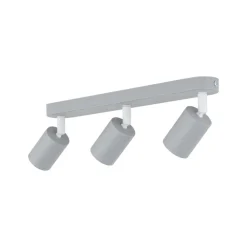 Loftlamper ^ TK Lighting Loftspot Livia, grå, 52 cm, 3 lyskilder, metal, GU10