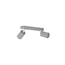 TK Lighting Loftlamper|Spotlights > Loftspot Livia, grå, 35 cm, 2 lyskilder, metal, GU10