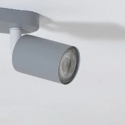 TK Lighting Loftlamper|Spotlights > Loftspot Livia, grå, 35 cm, 2 lyskilder, metal, GU10