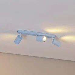TK Lighting Loftlamper|Spotlights > Loftspot Livia, lyseblå, 52 cm, 3 lyskilder, metal, GU10