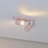 TK Lighting Loftlamper|Spotlights > Loftspot Livia, lyserød, 35 cm, 2 lyskilder, metal, GU10