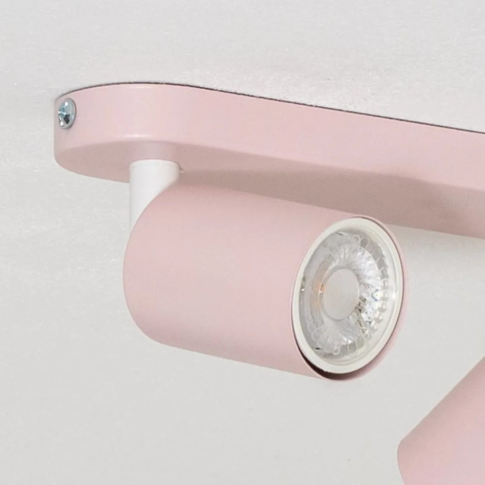TK Lighting Loftlamper|Spotlights > Loftspot Livia, lyserød, 35 cm, 2 lyskilder, metal, GU10