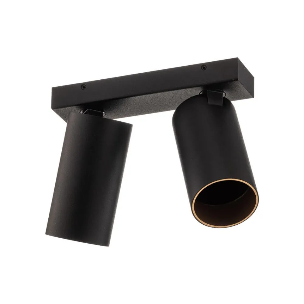 Spotlights ^ Nowodvorski Lighting Loftspot Mono II sort/indvendig guld 2 lyskilder