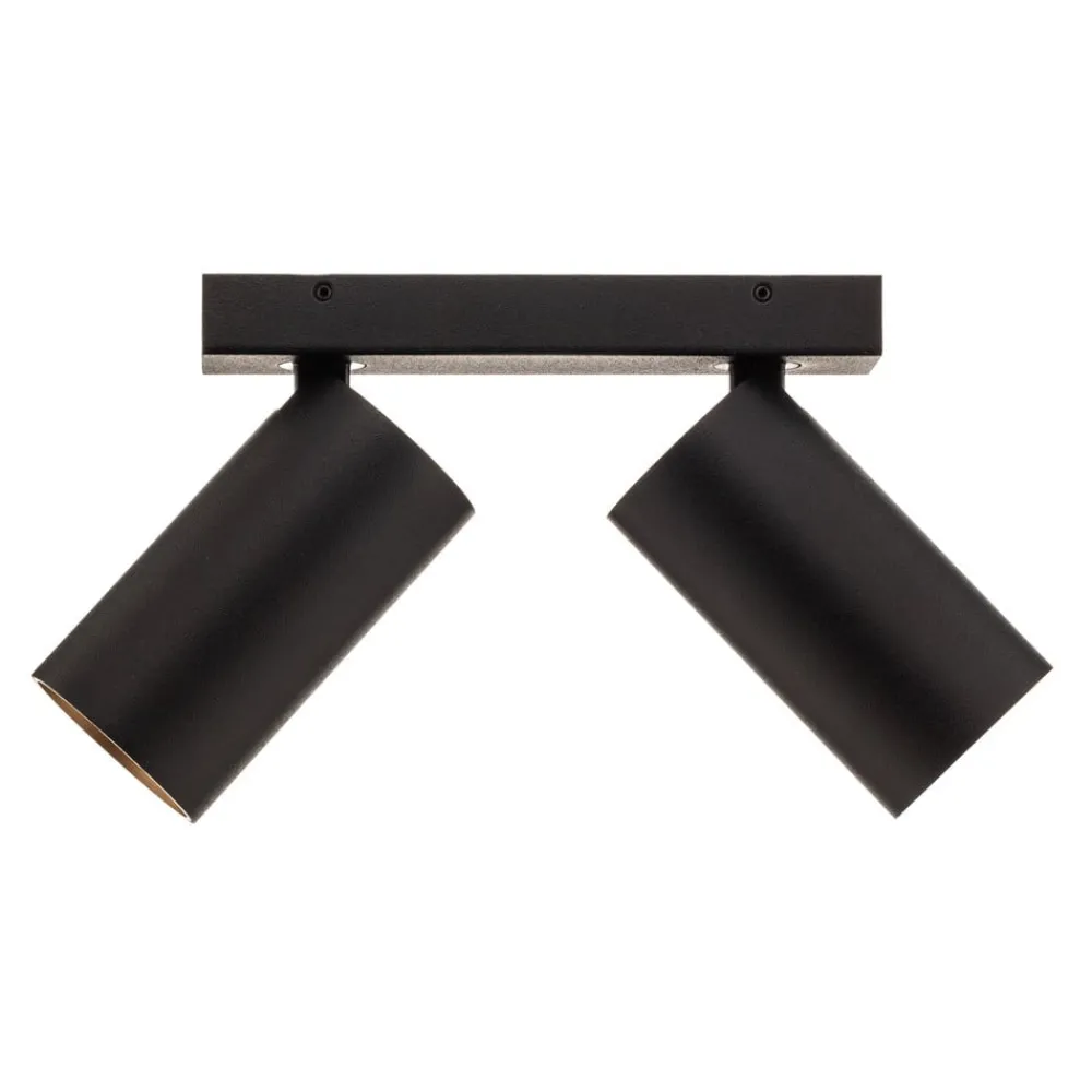 Spotlights ^ Nowodvorski Lighting Loftspot Mono II sort/indvendig guld 2 lyskilder