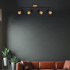 Briloner Loftlamper|Spotlights > Loftspot Plek GU10 sort/træ fireflammet