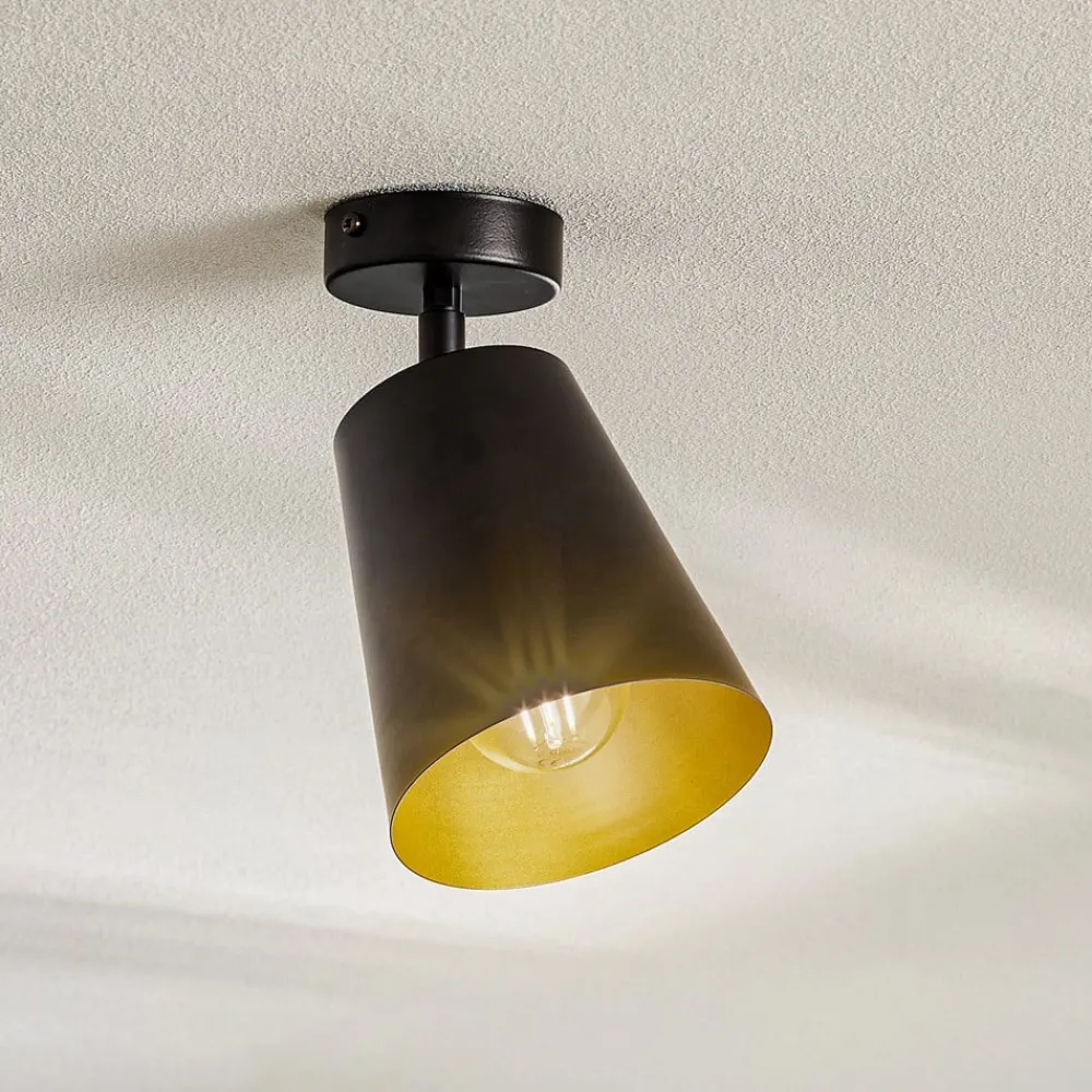 EMIBIG LIGHTING Spotlights > Loftspot Prism, 1 lyskilde, sort/guld