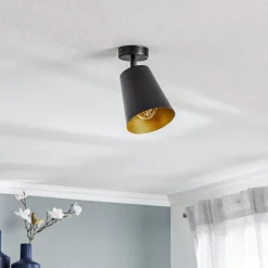 EMIBIG LIGHTING Spotlights > Loftspot Prism, 1 lyskilde, sort/guld