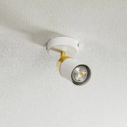 Luminex Loftlamper|Spotlights > Loftspot Rondo hvid/guld, 1 lyskilde