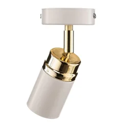 Luminex Loftlamper|Spotlights > Loftspot Rondo hvid/guld, 1 lyskilde