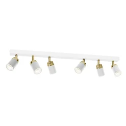 Luminex Loftlamper|Spotlights > Loftspot Rondo hvid/guld 6 lyskilder