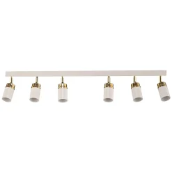 Luminex Loftlamper|Spotlights > Loftspot Rondo hvid/guld 6 lyskilder