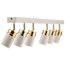 Luminex Loftlamper|Spotlights > Loftspot Rondo hvid/guld 6 lyskilder