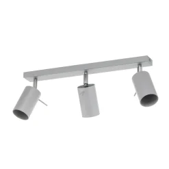 SOLLUX LIGHTING Loftlamper|Loftlamper > Loftspot Round, grå, 3 lyskilder lineær